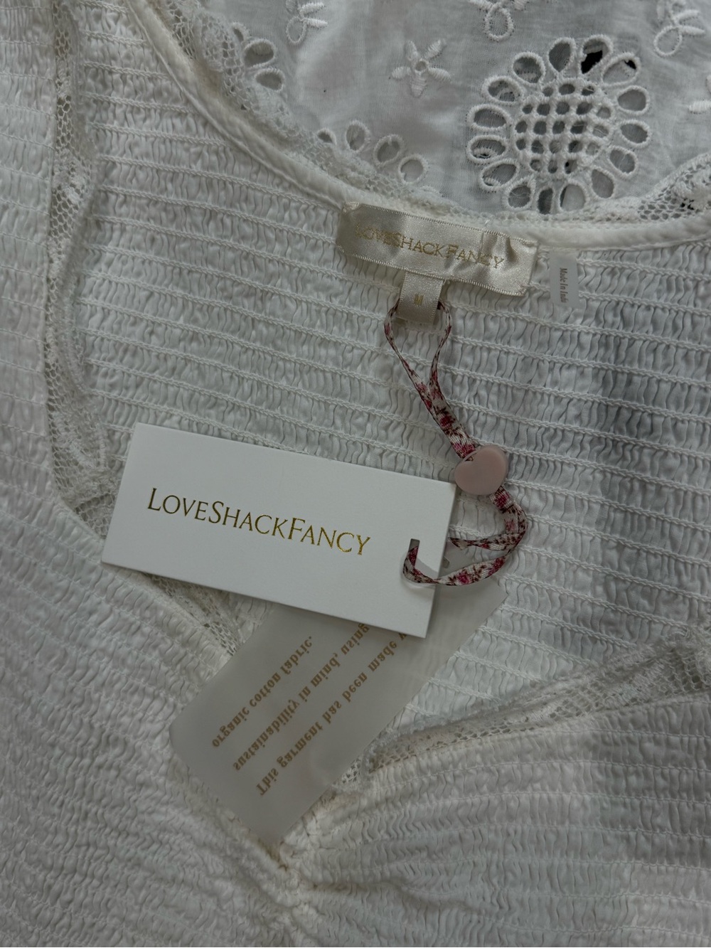 LoveShackFancy Bisolet Eyelet Lace Maxi Dress - Optic White - Picture 6 of 9